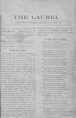 The first page of the first issue (June 1899) of The Laurel